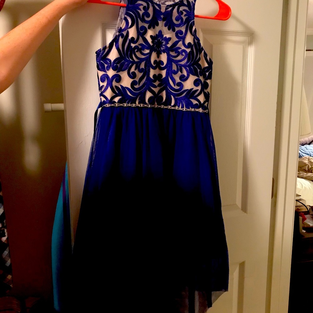 Blue formal girls dress.
